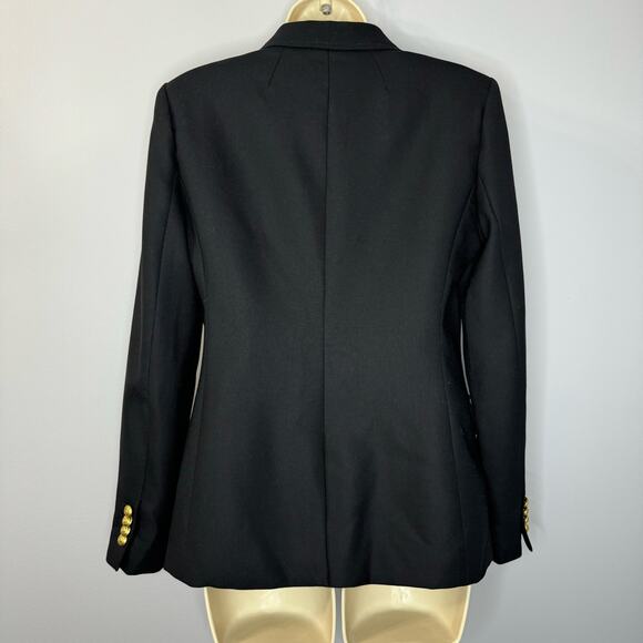 J.Crew Navy Preppy Academia Wool Rhodes Blazer Schoolboy Gold Buttons Women's 4 - Picture 8 of 12